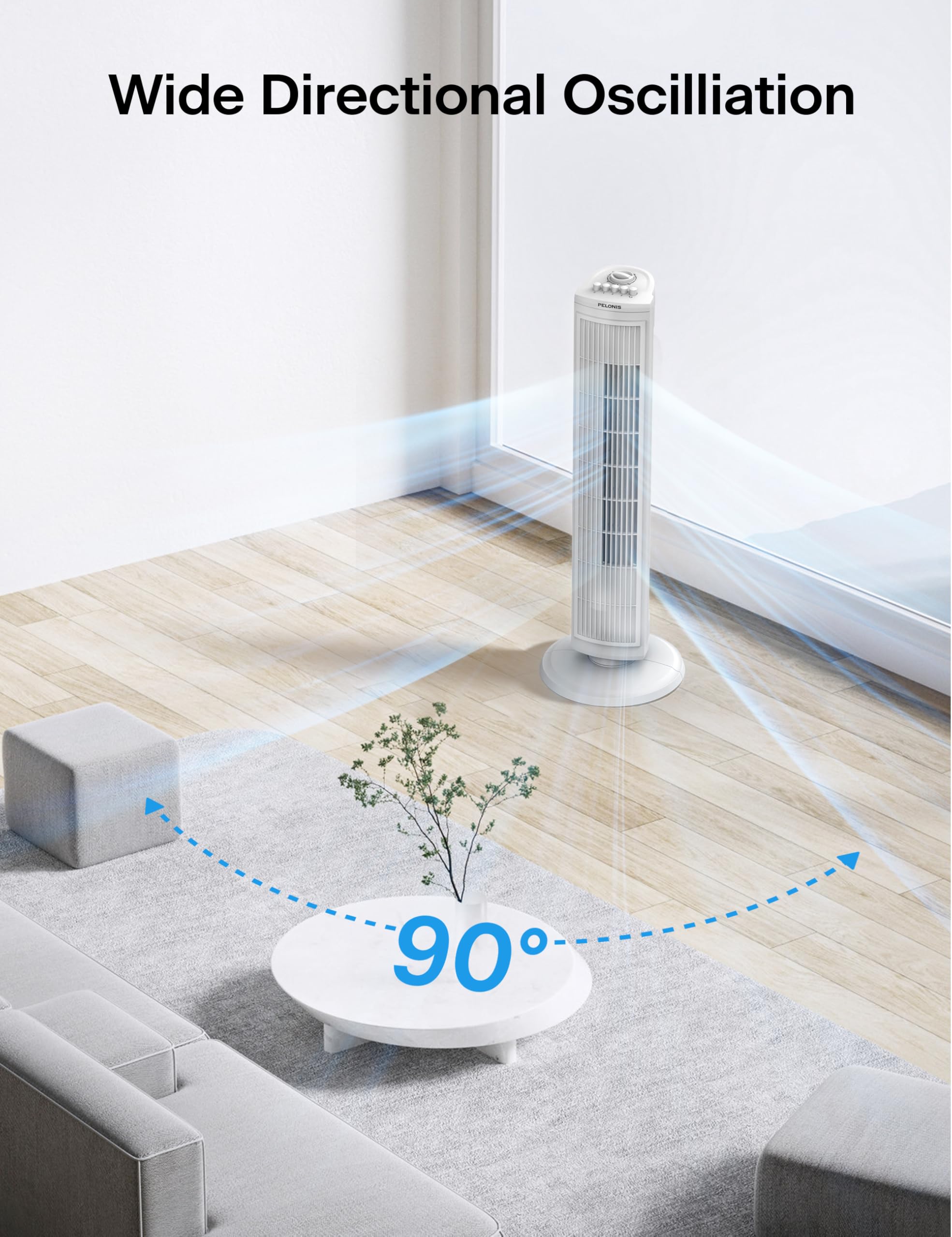 Amazon.com: PELONIS 30 Inch Tower Fan for Bedroom, Quiet